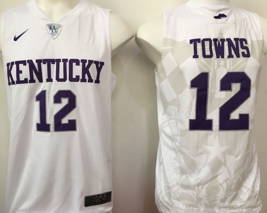 NCAA Men Kentucky Wildcats White 12 towns